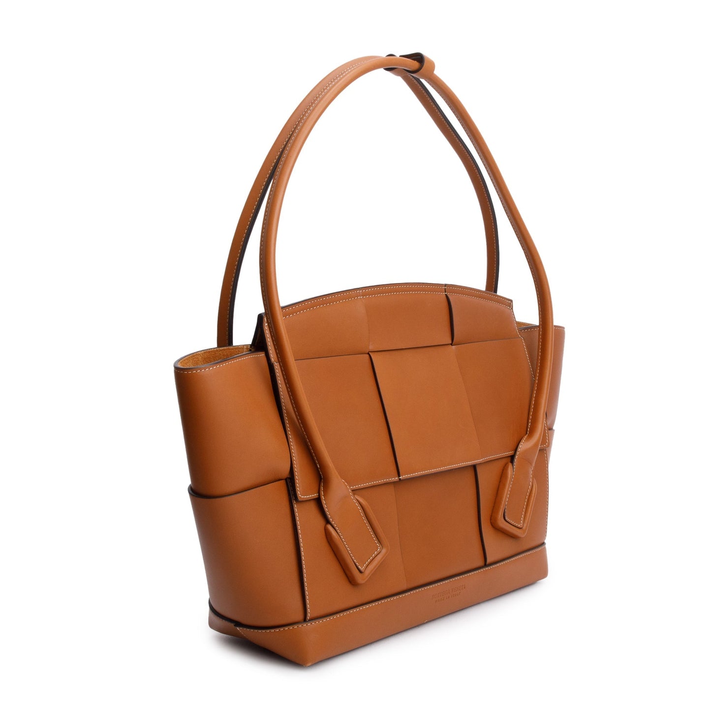 Bottega Veneta Maxi Intrecciato Arco Bag Leather Brown Travel Bag