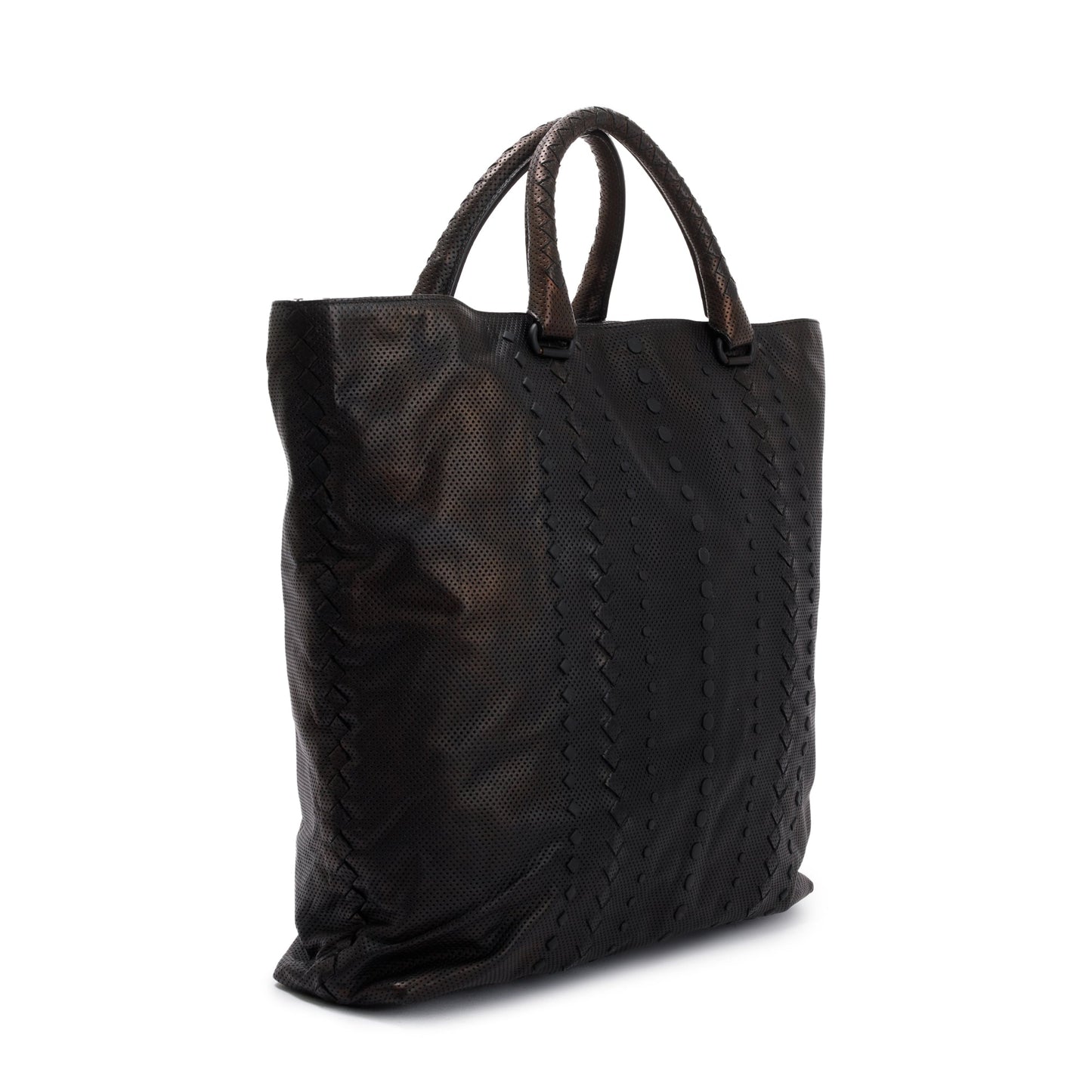 Bottega Veneta Perforated Nappa Tote Leather Brown Tote Bag