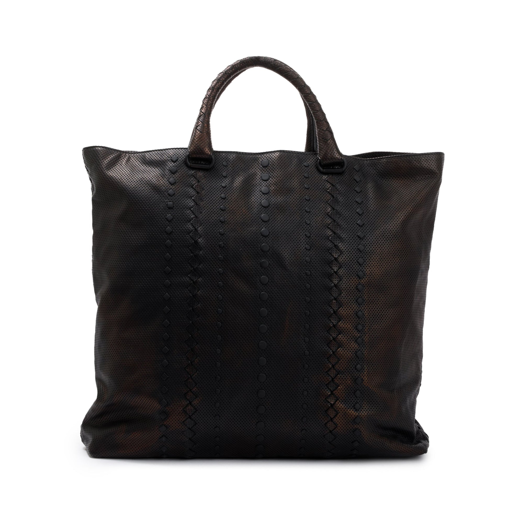 Bottega Veneta Perforated Nappa Tote Leather Brown Tote Bag