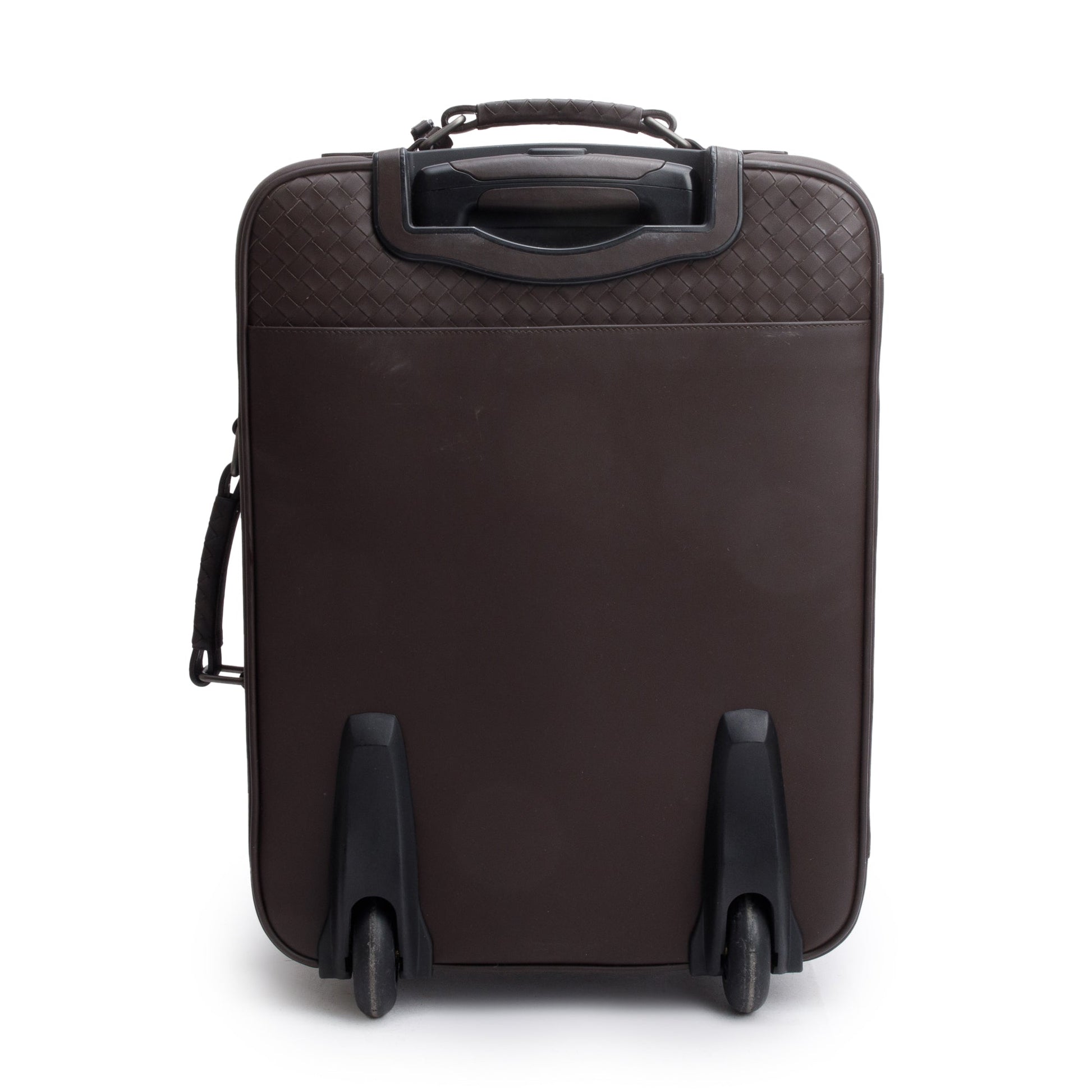Bottega Veneta Intrecciato Carry On Trolly Suitecase Travel Bag Leather Brown