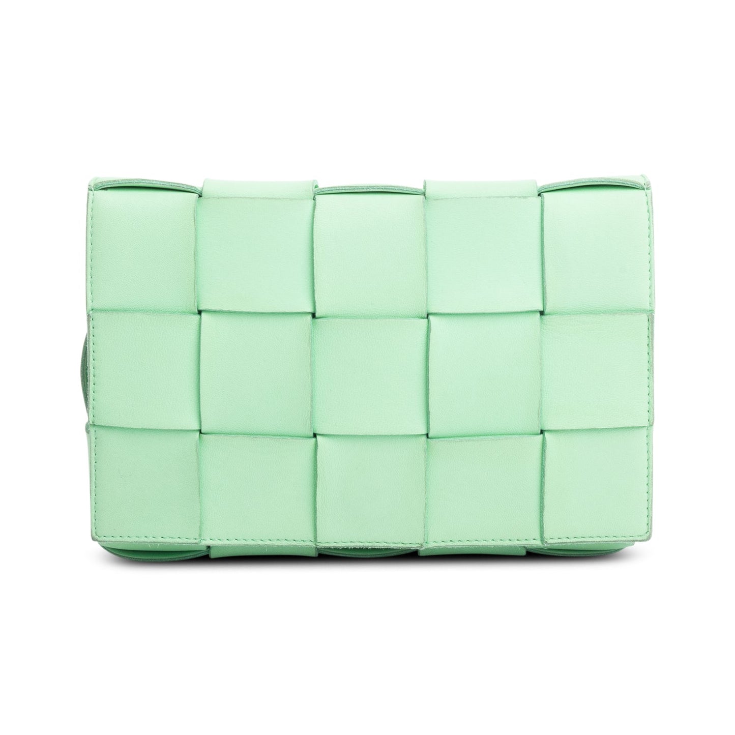 Bottega Veneta Intrecciato Classic Cassette Bag Leather Green Travel Bag