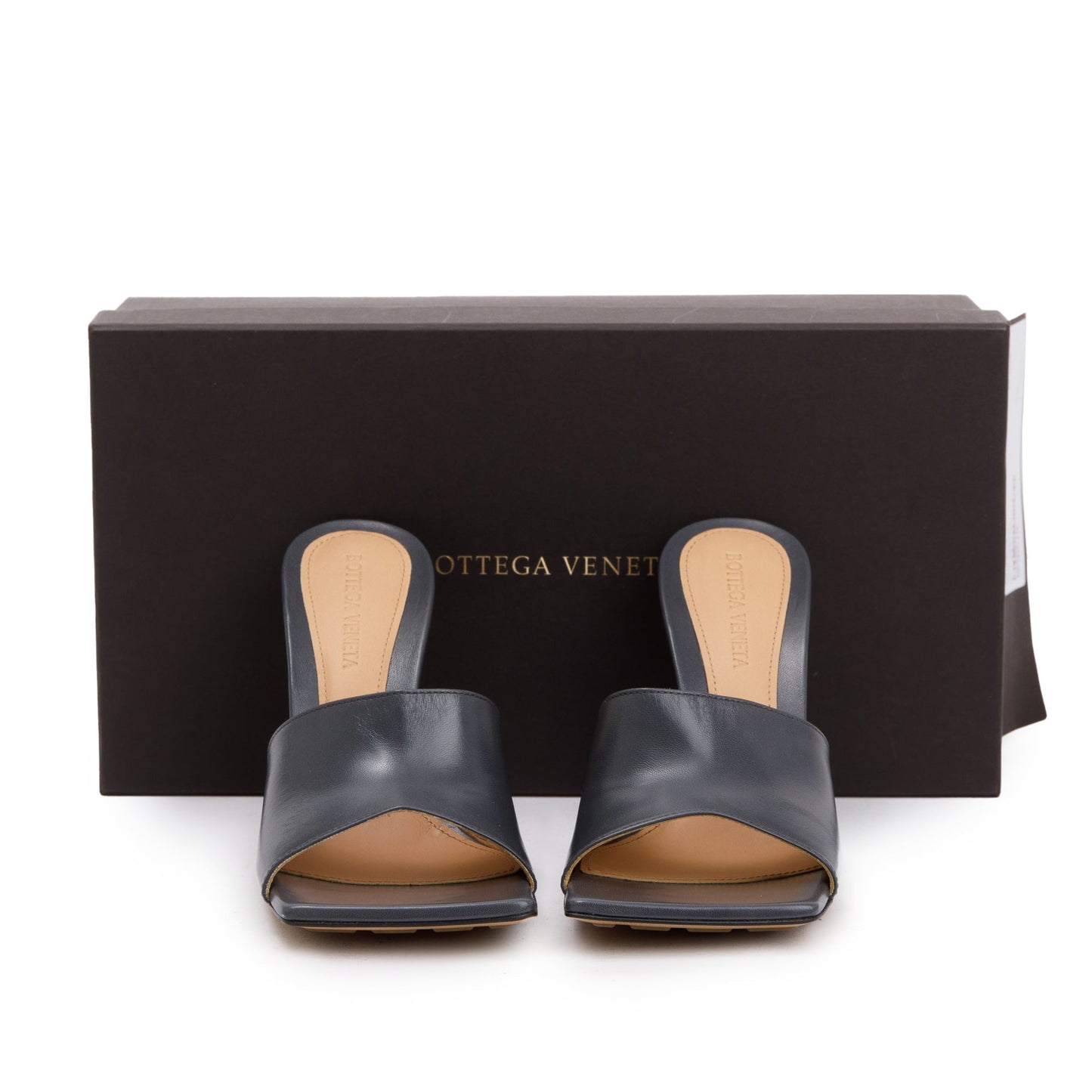 Bottega Veneta Grey Nappa Stretch Mule Size Travel Bag Leather