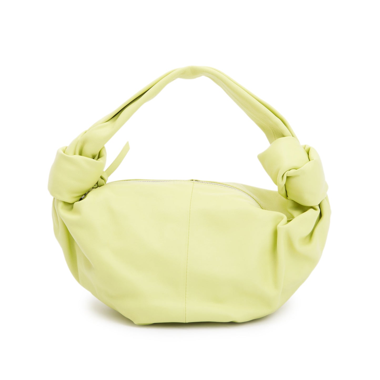 Bottega Veneta Kiwi Calfskin Double Knot Handle Bag Leather Mini Travel Bag