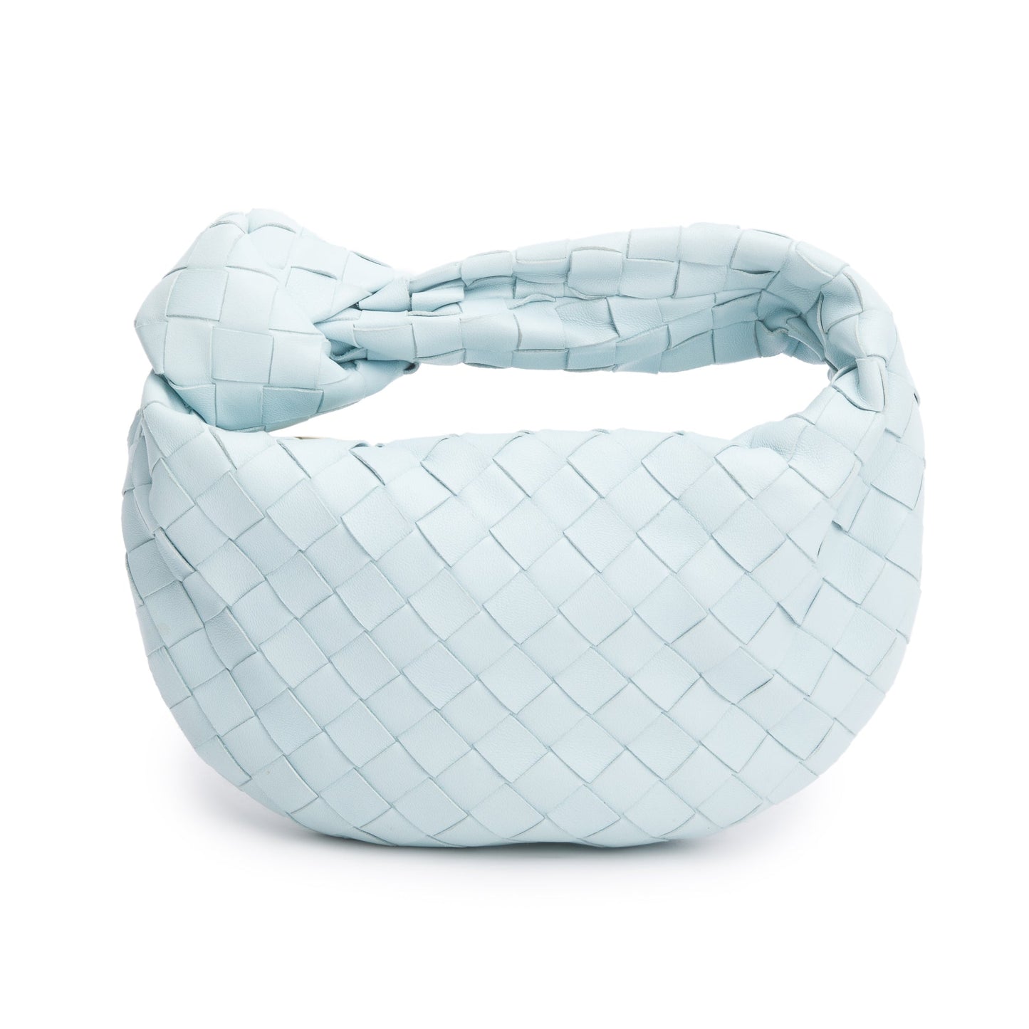 Bottega Veneta Light Intrecciato Jodie Bag Leather Blue Travel Bag