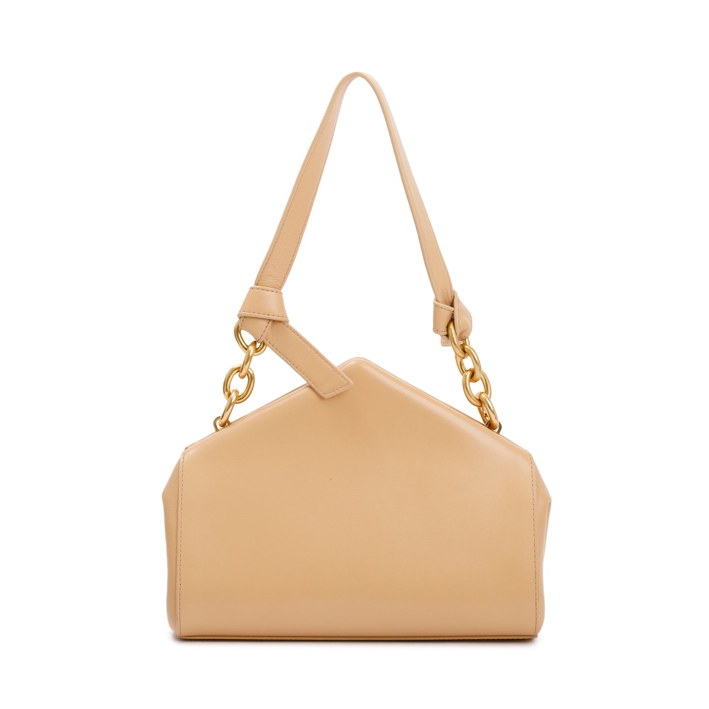 Bottega Veneta Neutral The Tip Handle Bag Leather Travel Bag