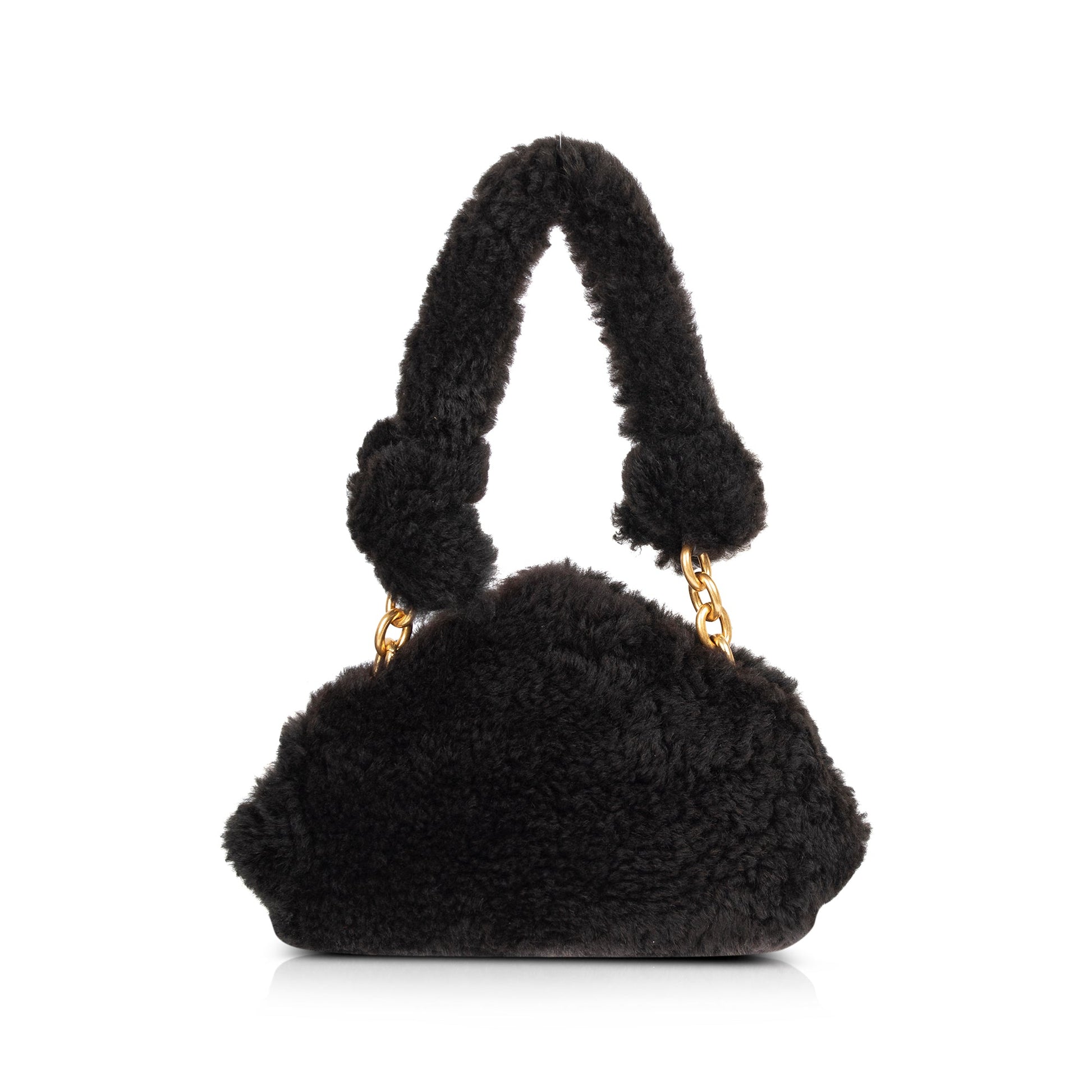 Bottega Veneta Shearling Tip Clutch Clutch Bag