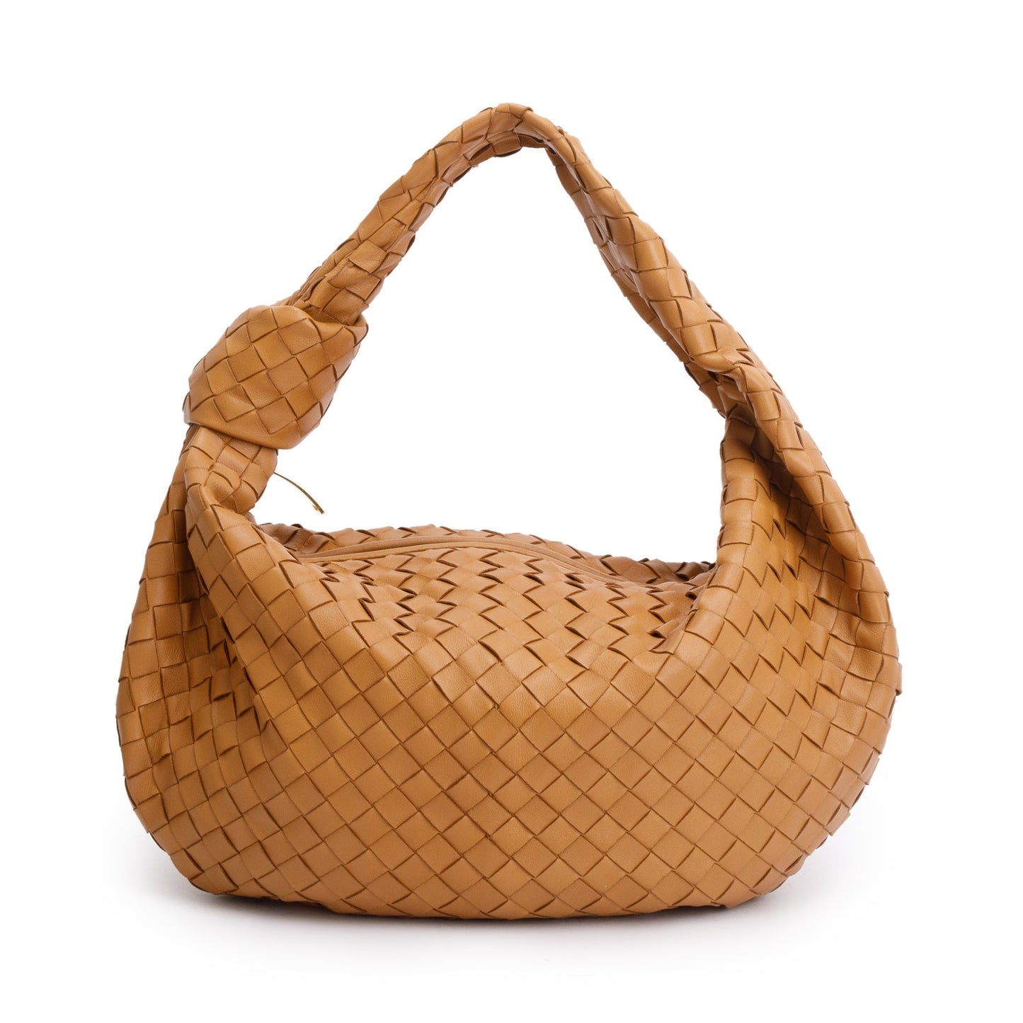 Bottega Veneta Intrecciato Jodie Bag Leather Tan Travel Bag