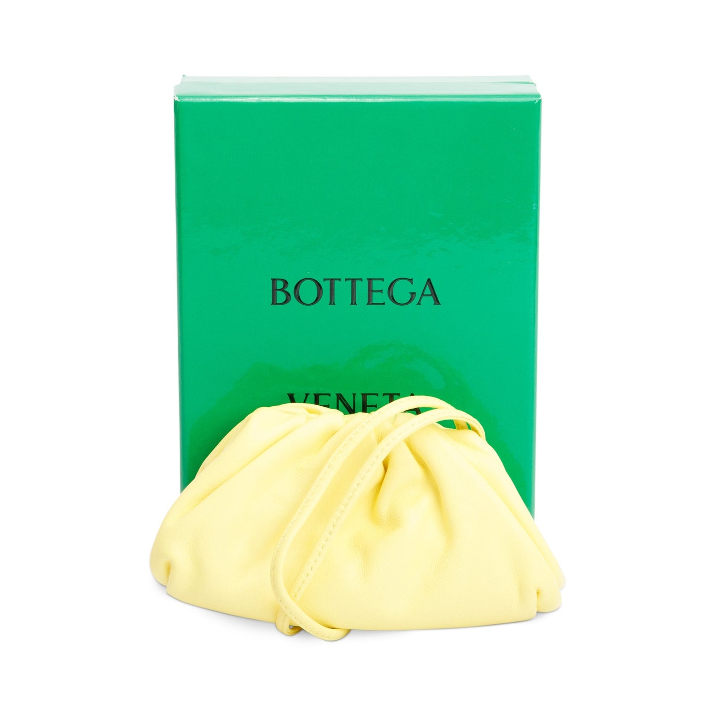 Bottega Veneta Yellow Calfskin Extra Pouch Travel Bag Leather Mini