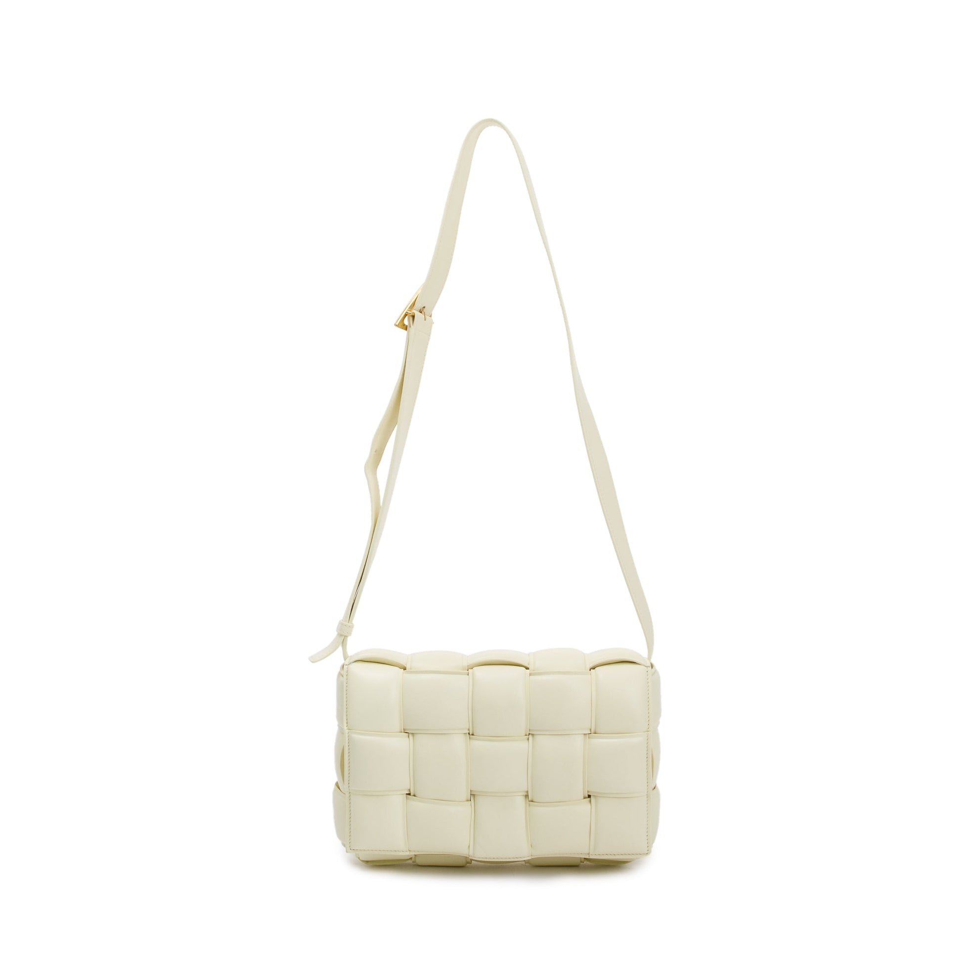 Bottega Veneta Yellow Nappa Intrecciato Padded Cassette Bag Travel Bag