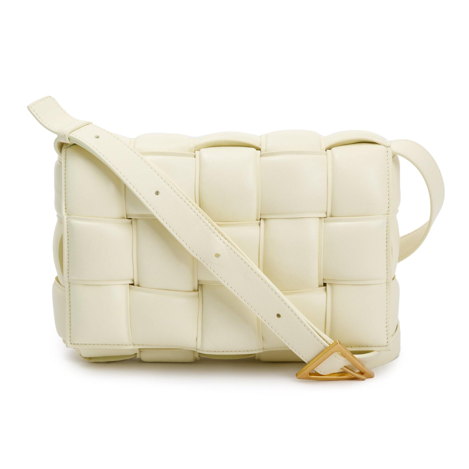 Bottega Veneta Yellow Nappa Intrecciato Padded Cassette Bag Travel Bag