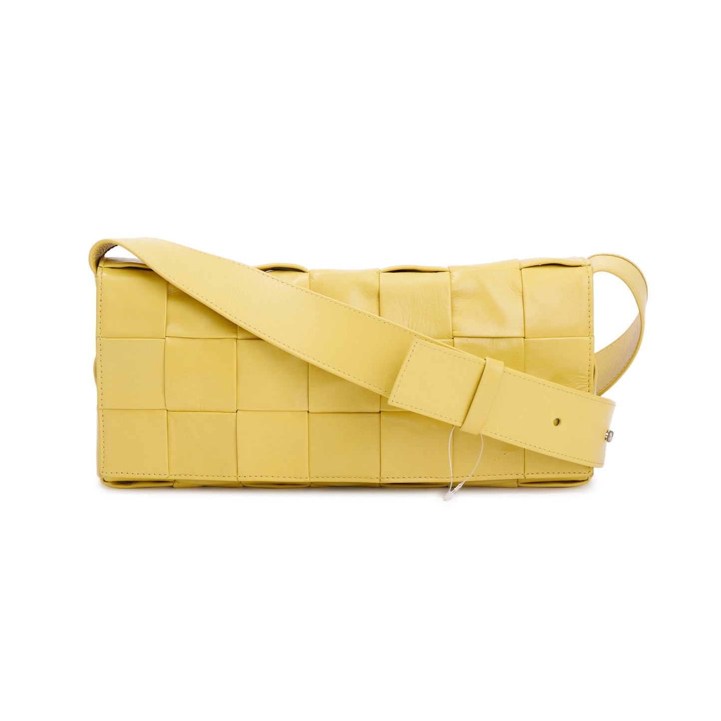 Bottega Veneta Yellow Paper Intrecciato Cassette Bag Travel Bag
