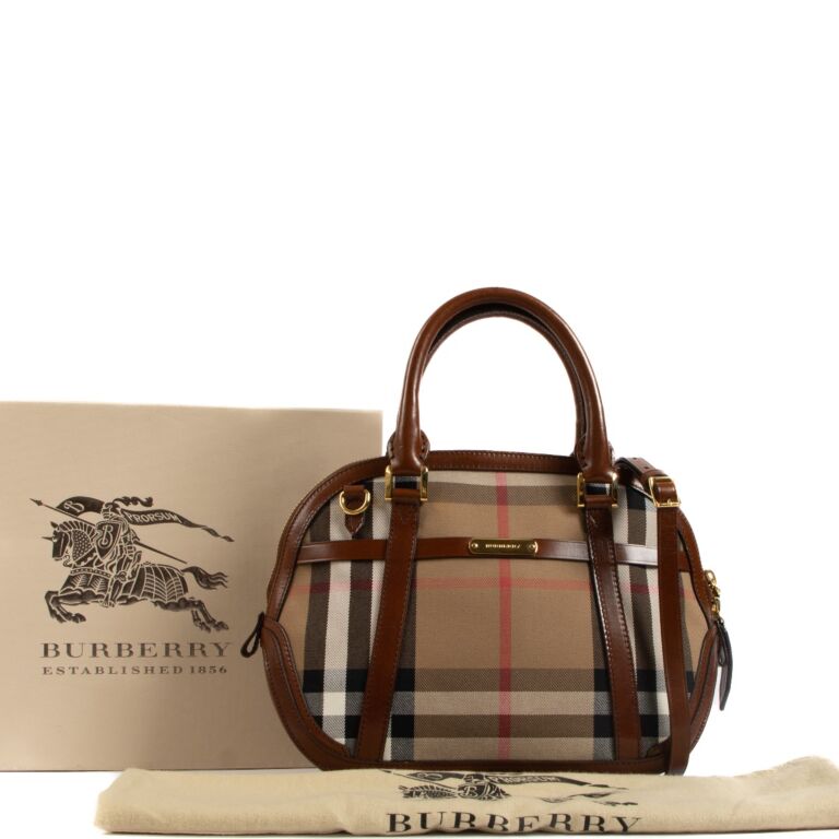 Burberry Check Orchard Bowling Bag Travel Bag