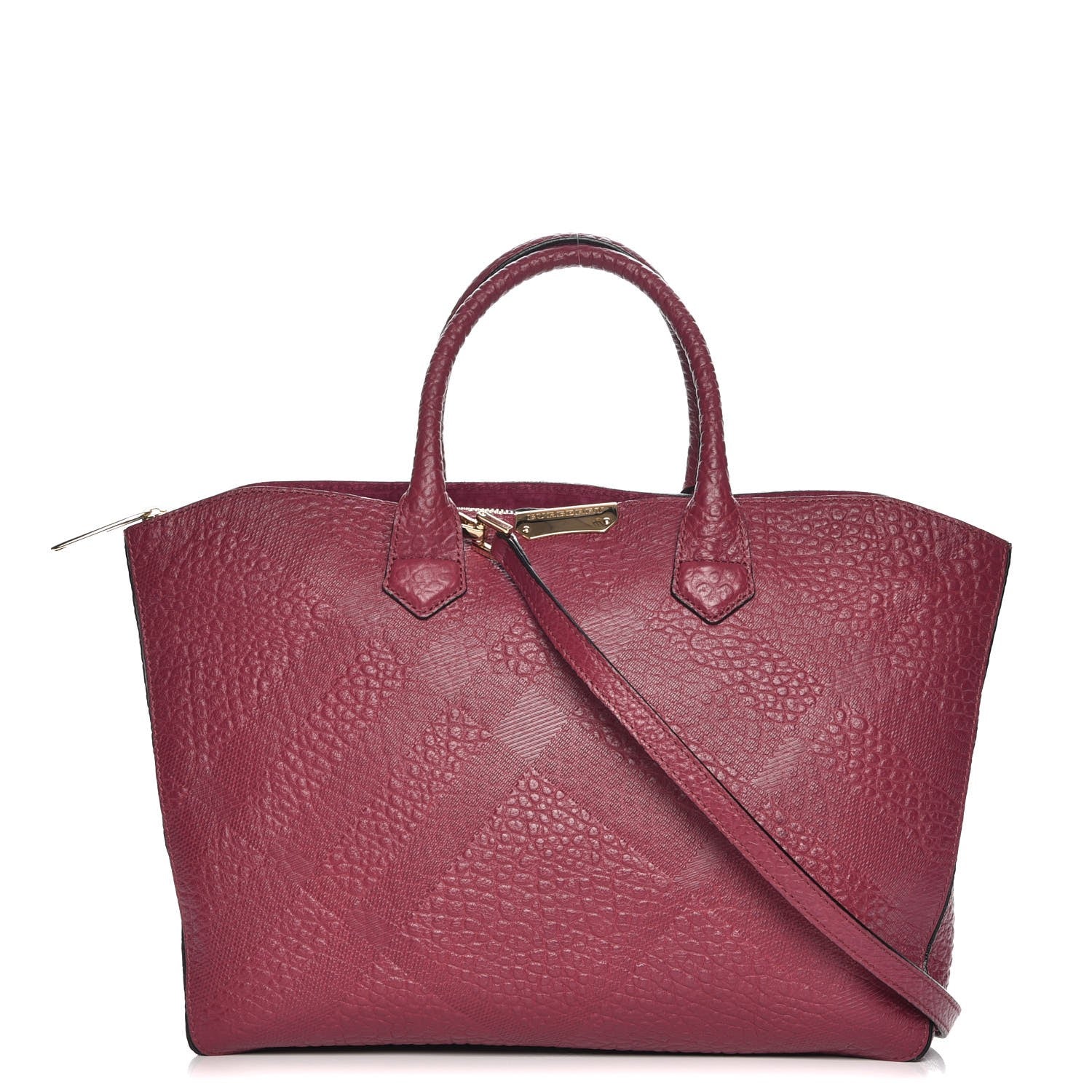 Burberry Grain Check Tote Bag