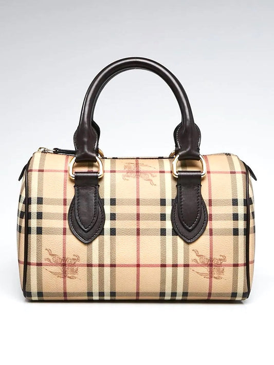 Burberry Check Chester Bowling Bag Small Travel Bag