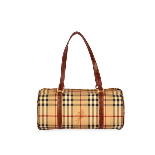 Burberry Check Barrel Bag Travel Bag