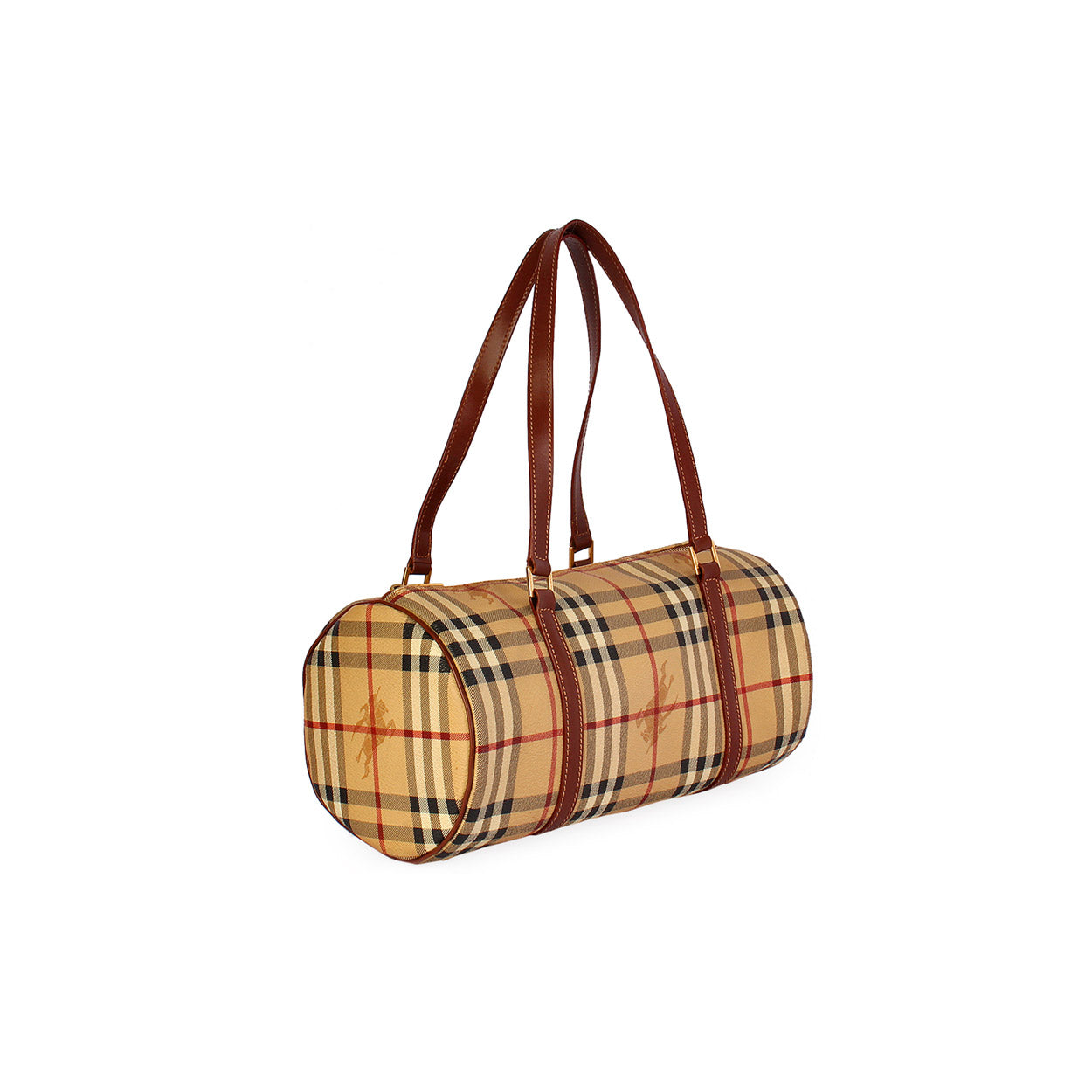 Burberry Check Barrel Bag Travel Bag