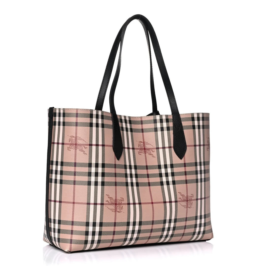 Burberry Check Lavenby Tote Bag Black Medium