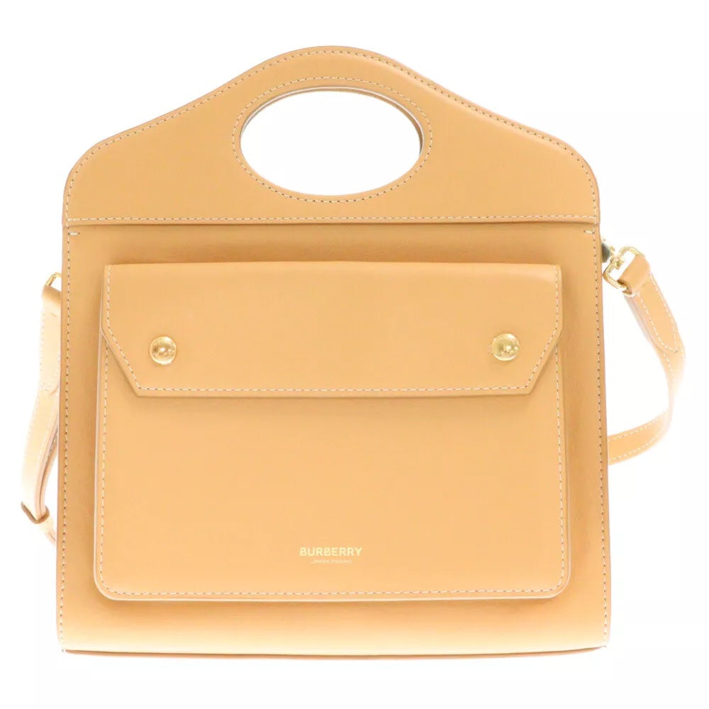 Burberry Pocket 2Way Bag Leather Mini Crossbody Bag
