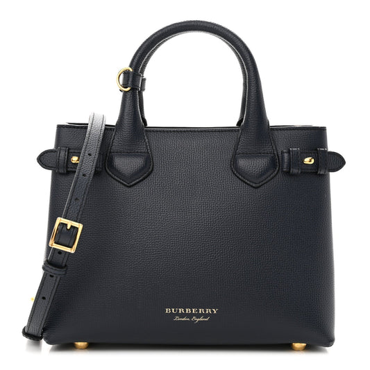 Burberry Derby Banner Tote Bag Leather Small Shoes