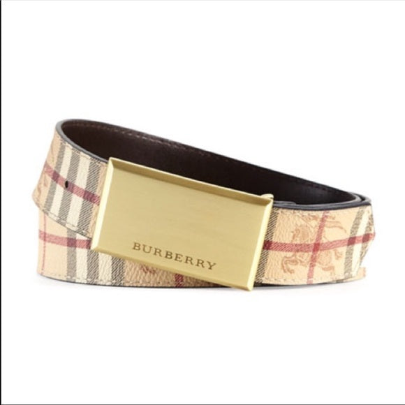 Burberry Barnesfield Classic Haymarket Check Belt Handbag Brown