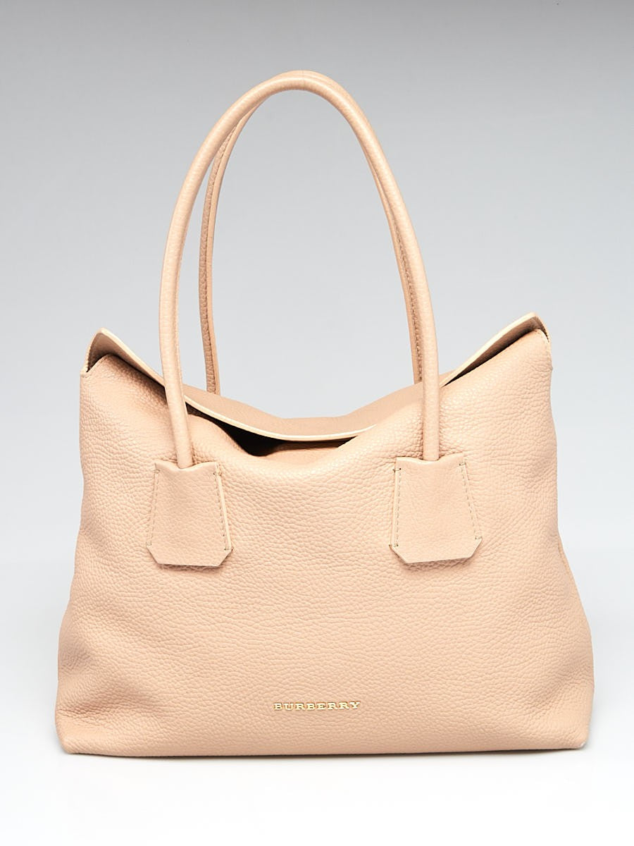 Burberry Pebbled Baynard Tote Leather Tote Bag