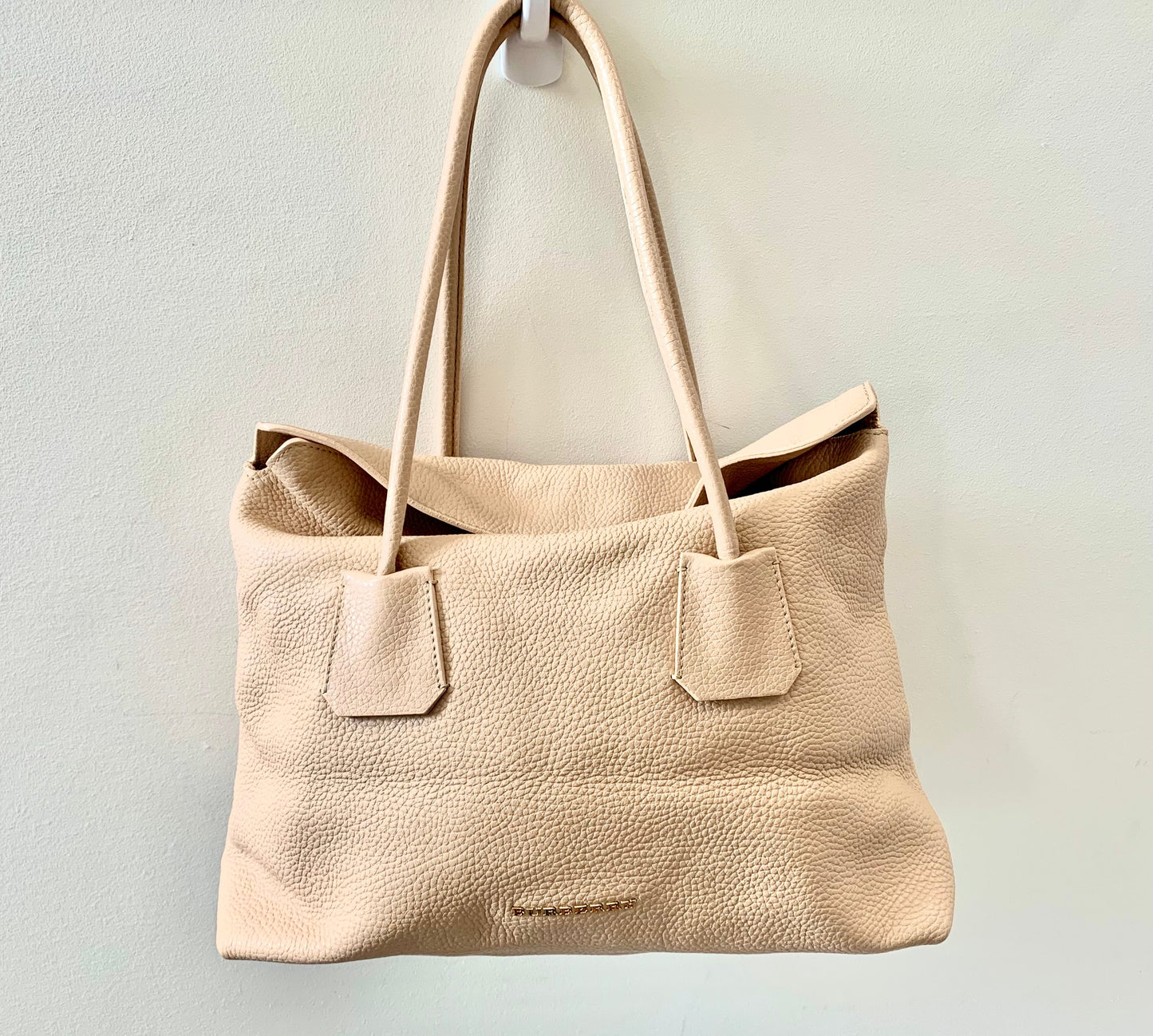 Burberry Pebbled Baynard Tote Leather Tote Bag
