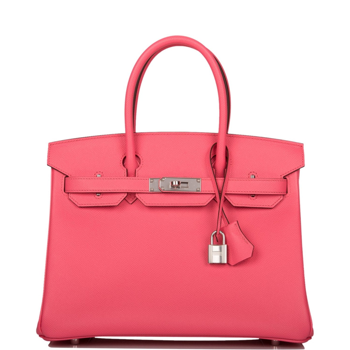 Hermes Birkin Rose Azalee Epsom Palladium Hardware Handbag Travel Bag