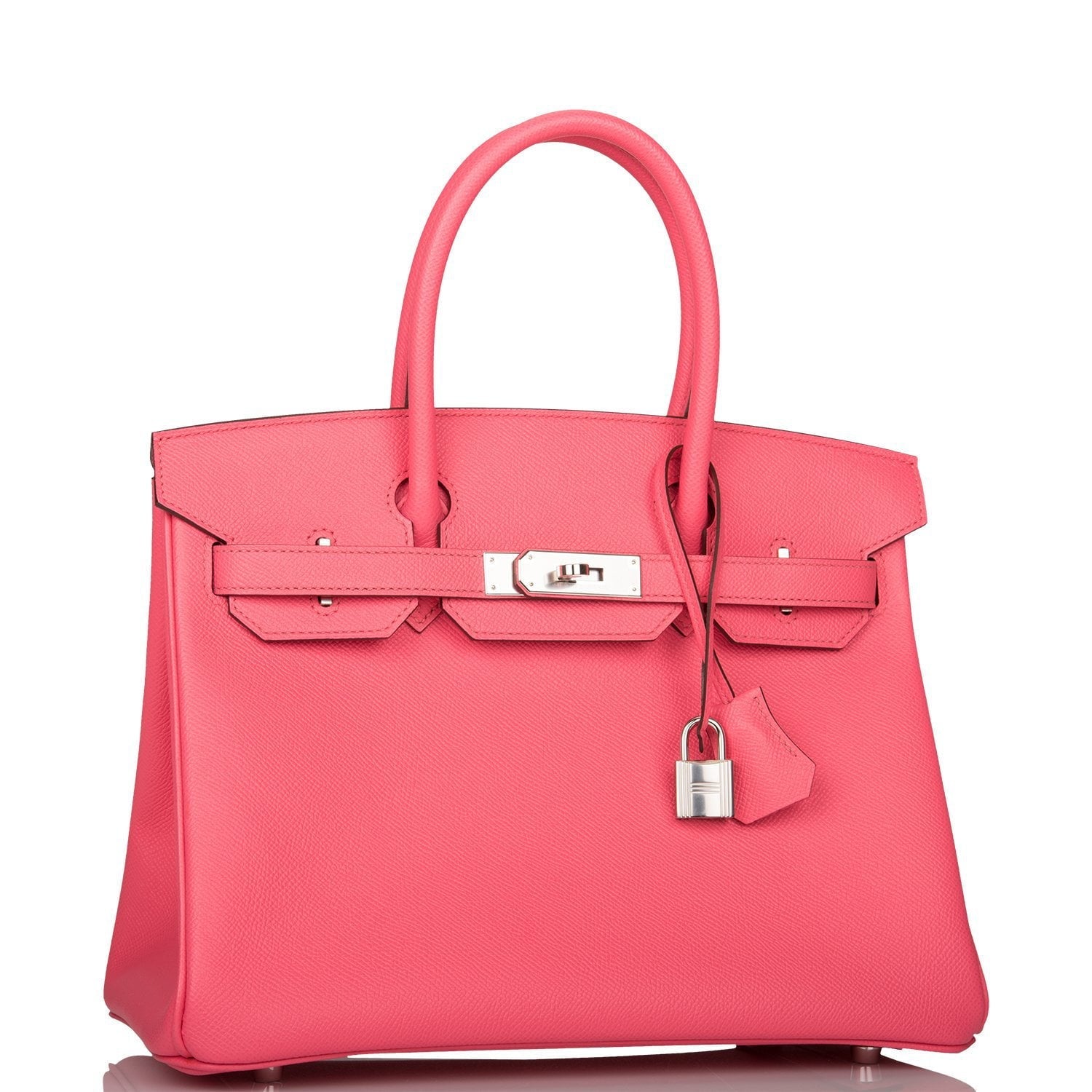 Hermes Birkin Rose Azalee Epsom Palladium Hardware Handbag Travel Bag