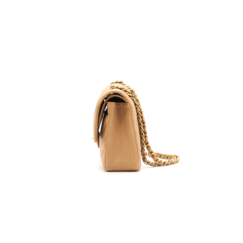 Chanel Medium Classic Flap Dark beige with GHW