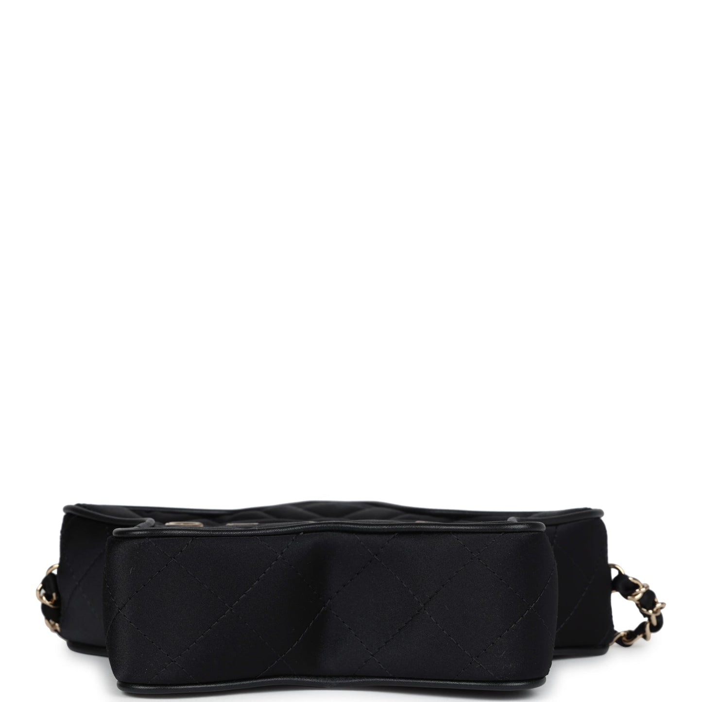 Chanel Star Bag Black Satin Light Gold Hardware