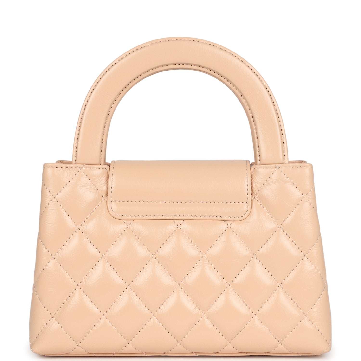 Chanel Small Kelly Shopper Beige Shiny Aged Calfskin Brushed Gold Hardware