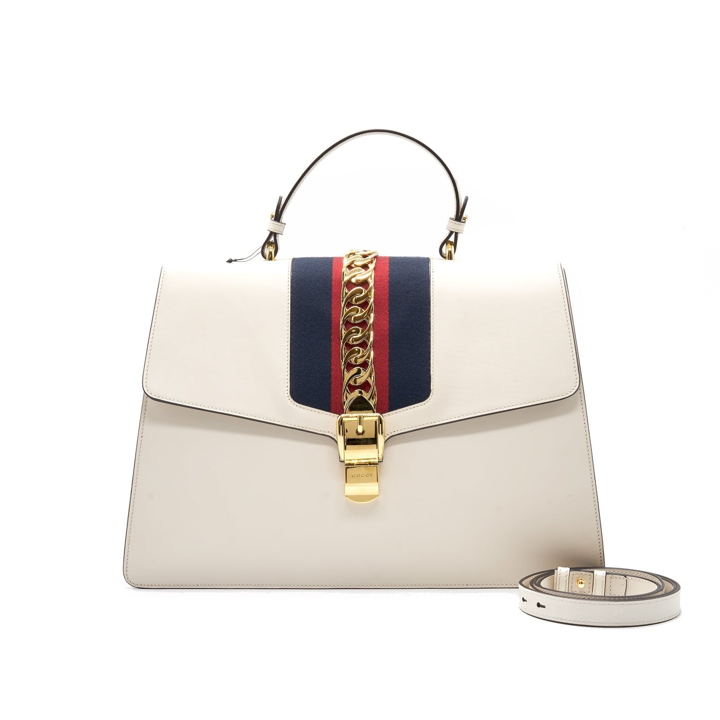 Gucci Sylvie Tote Bag White Large