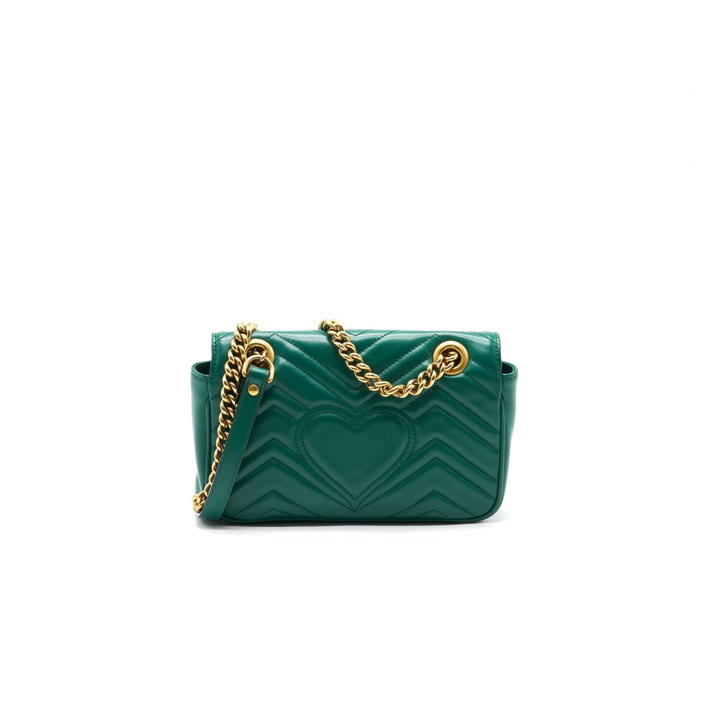 Gucci Marmont Handbag Green Mini Travel Bag
