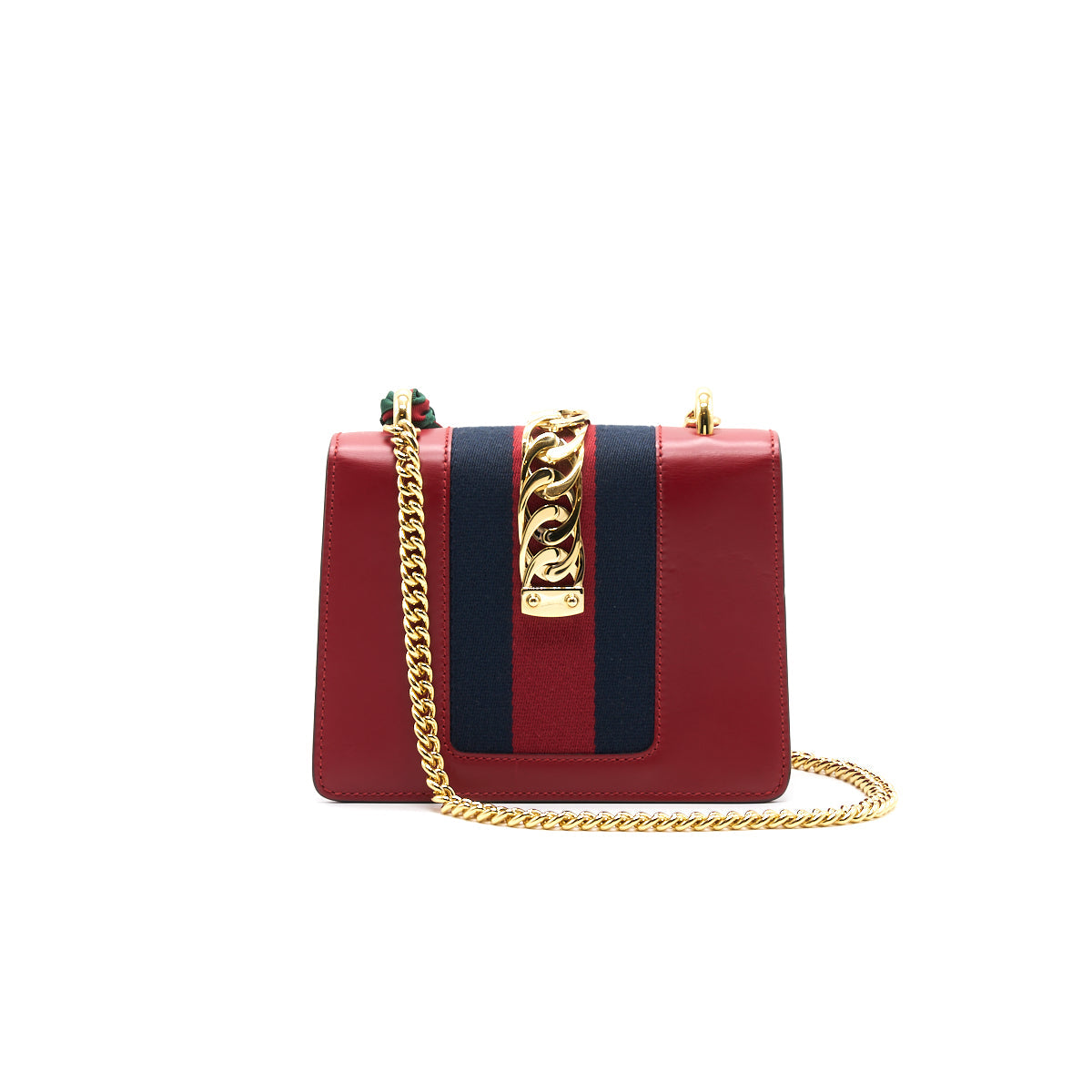 Gucci Sylvie Chain Bag Leather Red Travel Bag