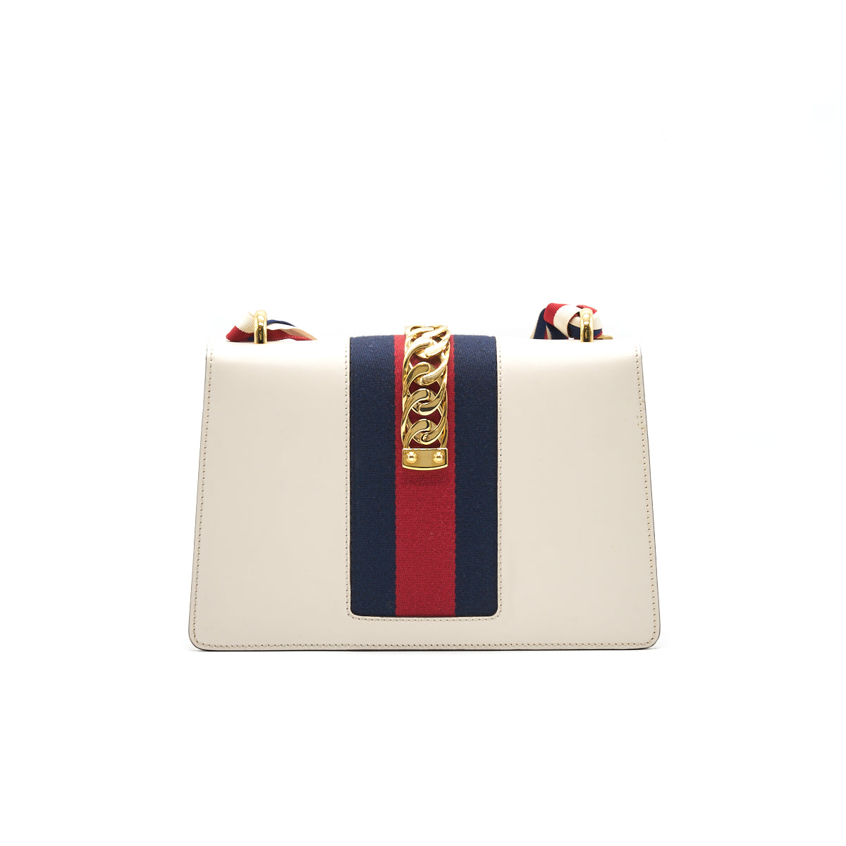 Gucci Sylvie Shoulder Bag Strap Missing Leather White