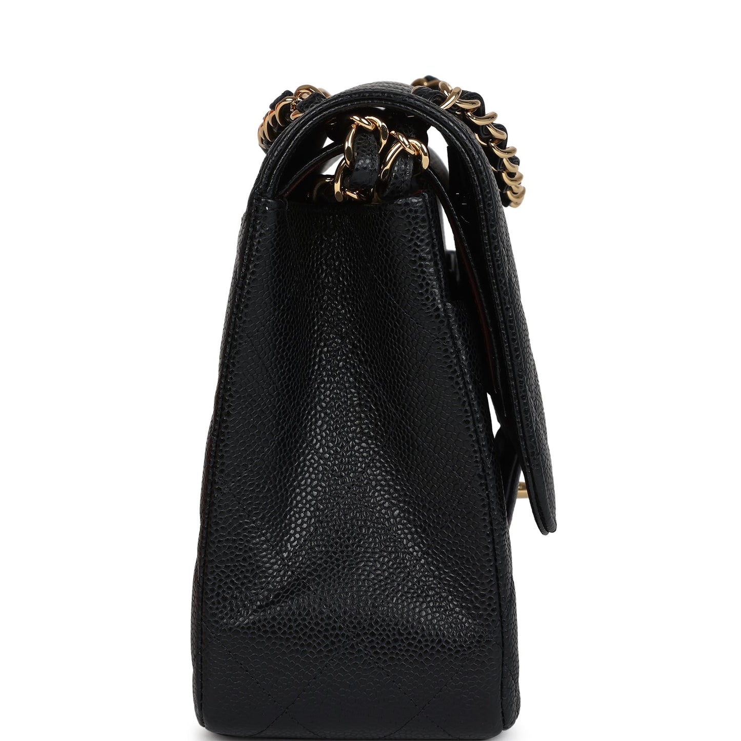 Chanel Jumbo Classic Double Flap Bag Black Caviar Gold Hardware
