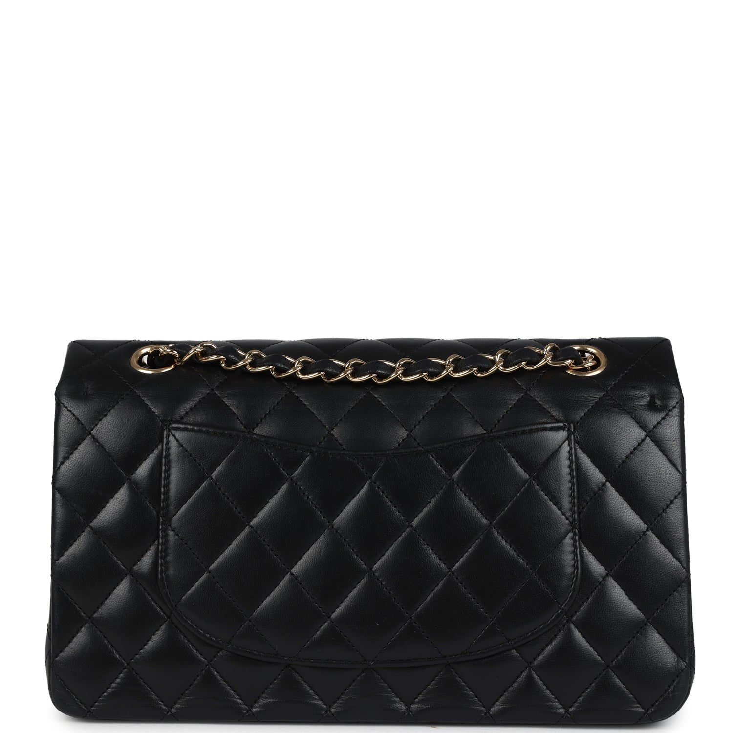 Chanel Medium Classic Double Flap Bag Black Lambskin Gold Hardware