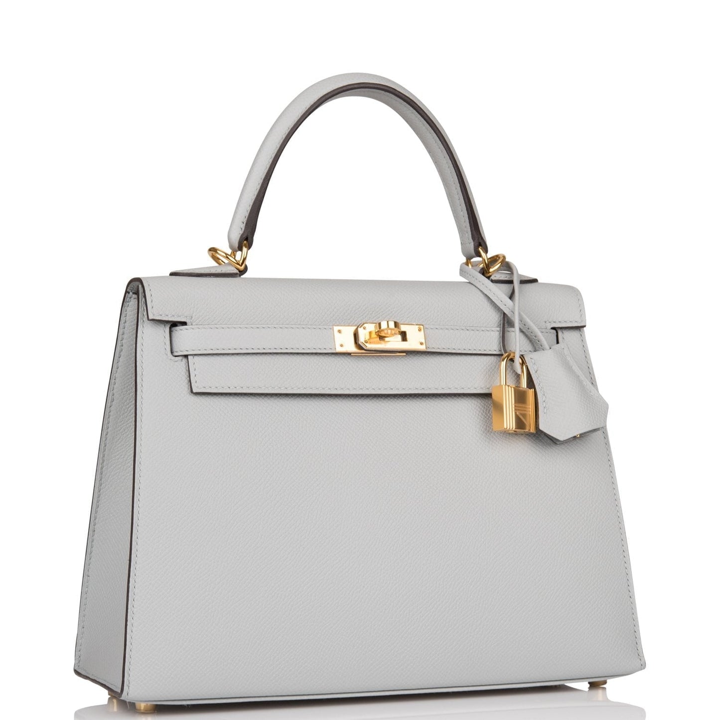 Hermes Kelly Sellier Bleu Glacier Epsom Hardware Handbag Gold Travel Bag