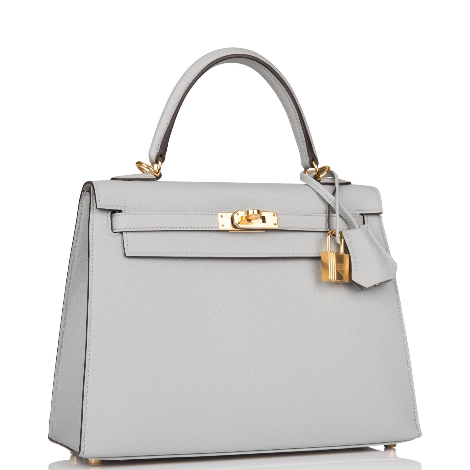 Hermes Kelly Sellier Bleu Glacier Epsom Hardware Handbag Gold Travel Bag