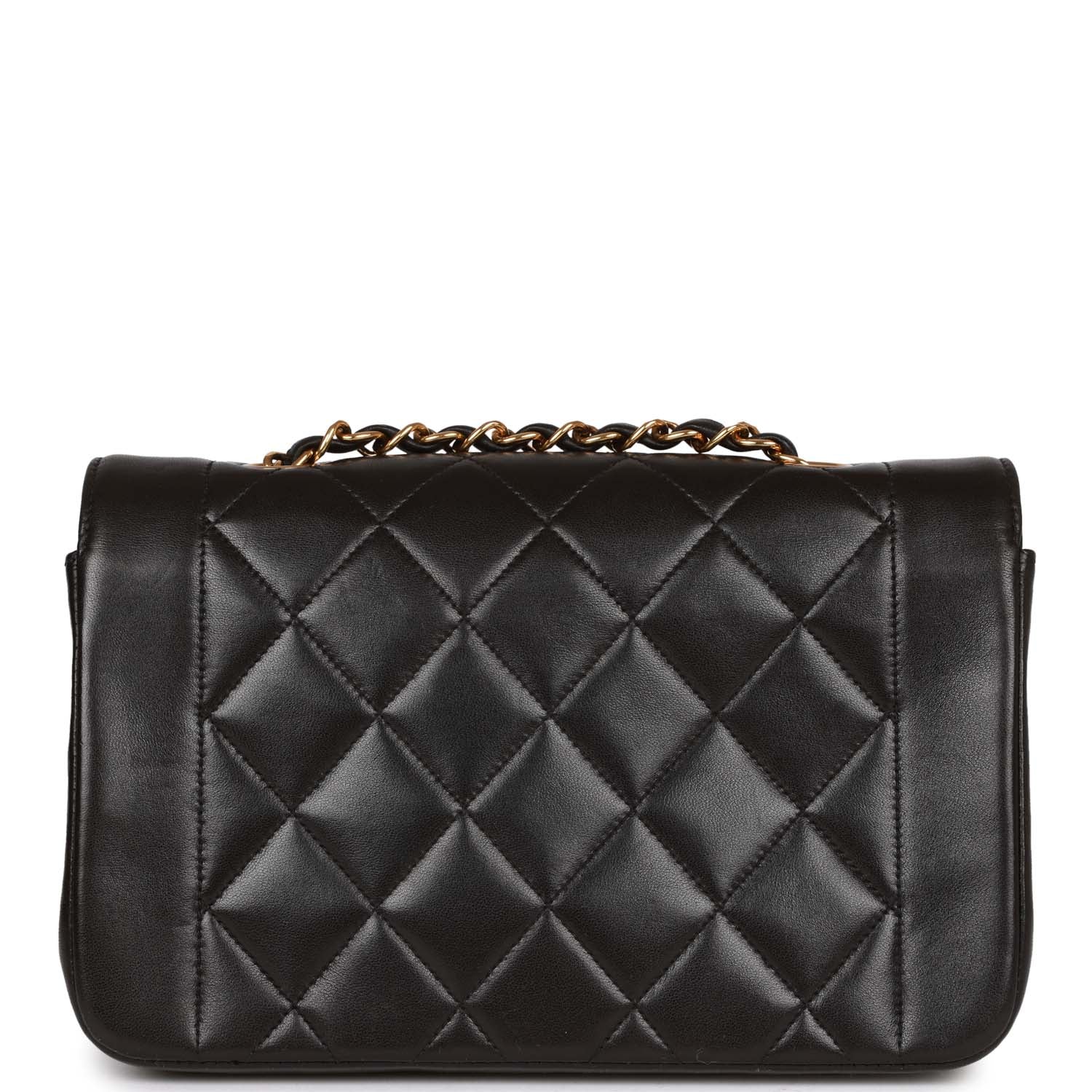   Chanel Small Diana Flap Bag Black Lambskin Gold Hardware