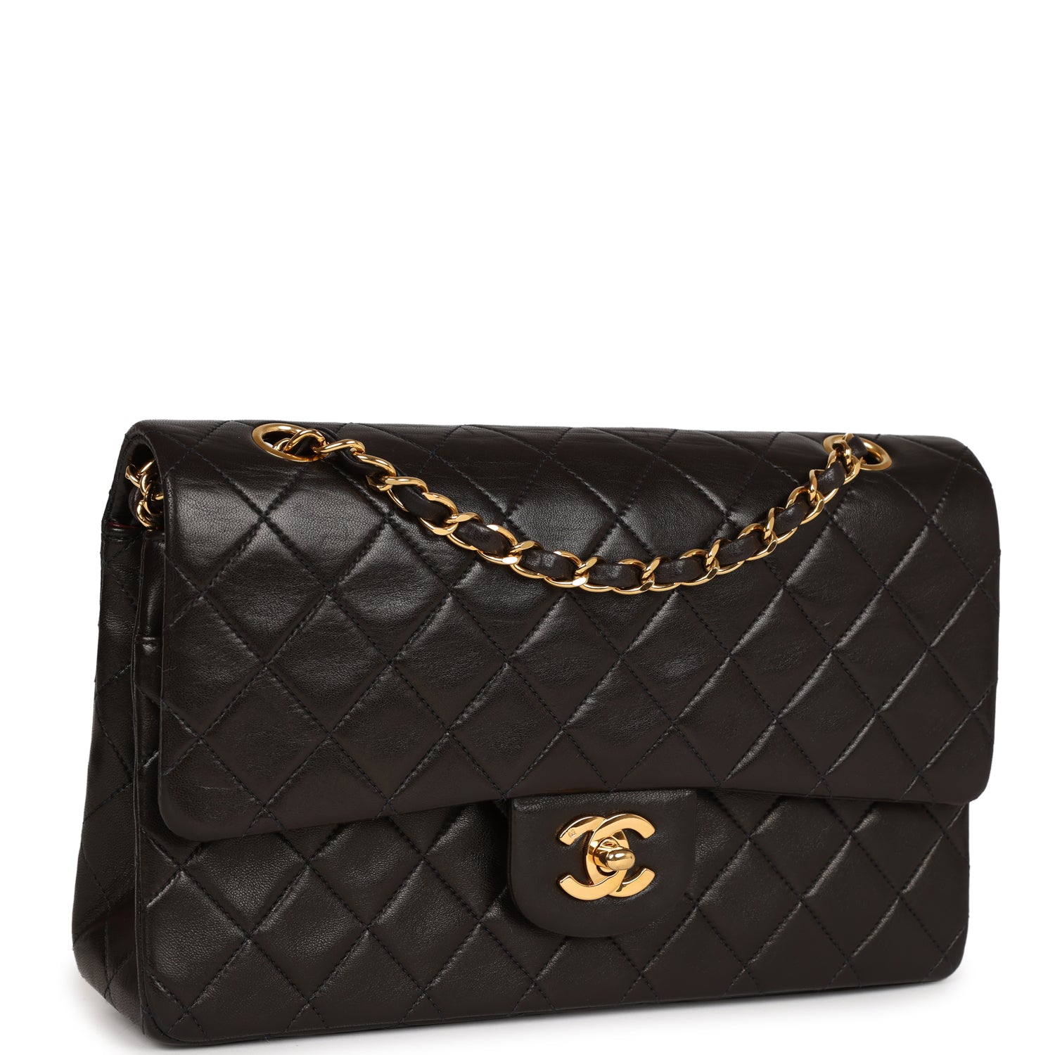 Chanel Medium Classic Double Flap Black Lambskin Gold Hardware Bag
