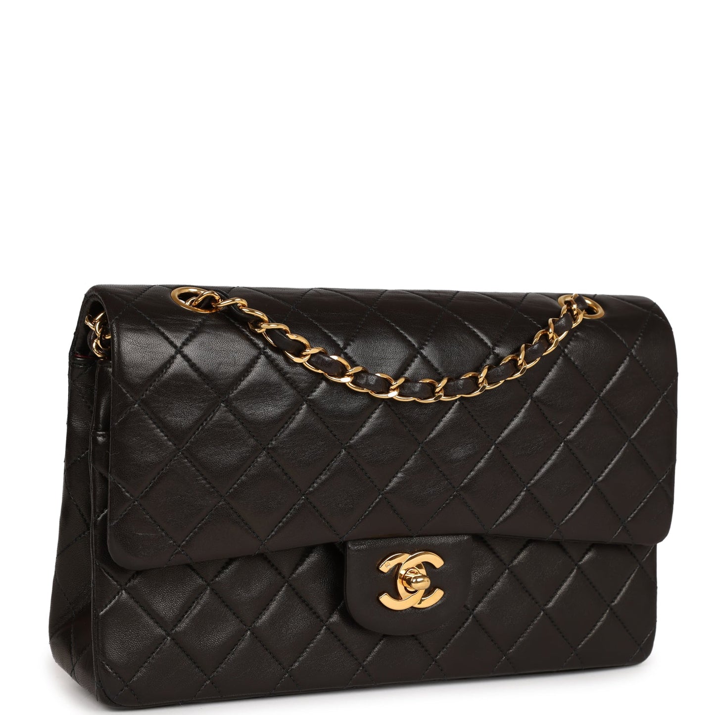 Chanel Medium Classic Double Flap Black Lambskin Gold Hardware