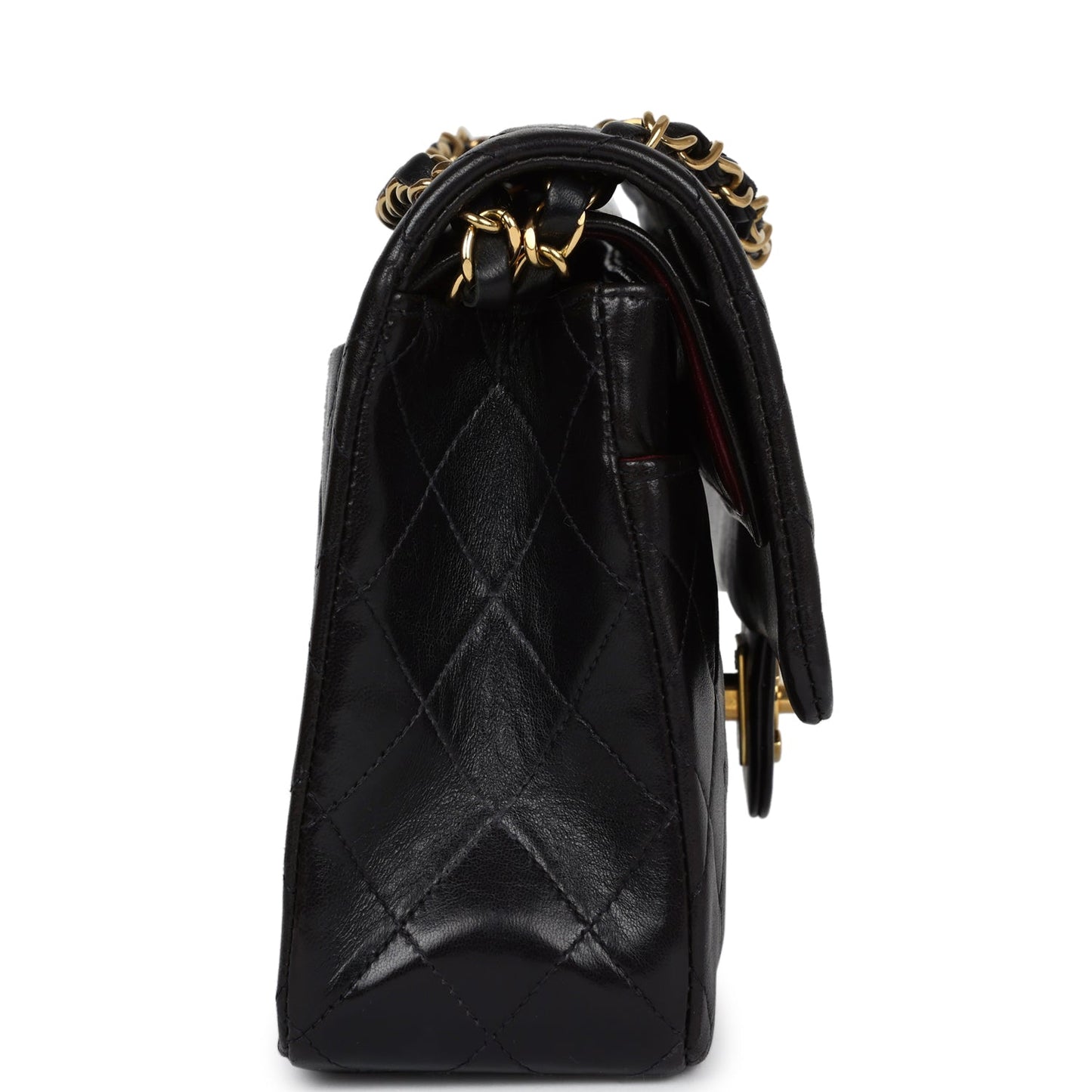 Chanel Medium Classic Double Flap Black Lambskin Gold Hardware Handbag