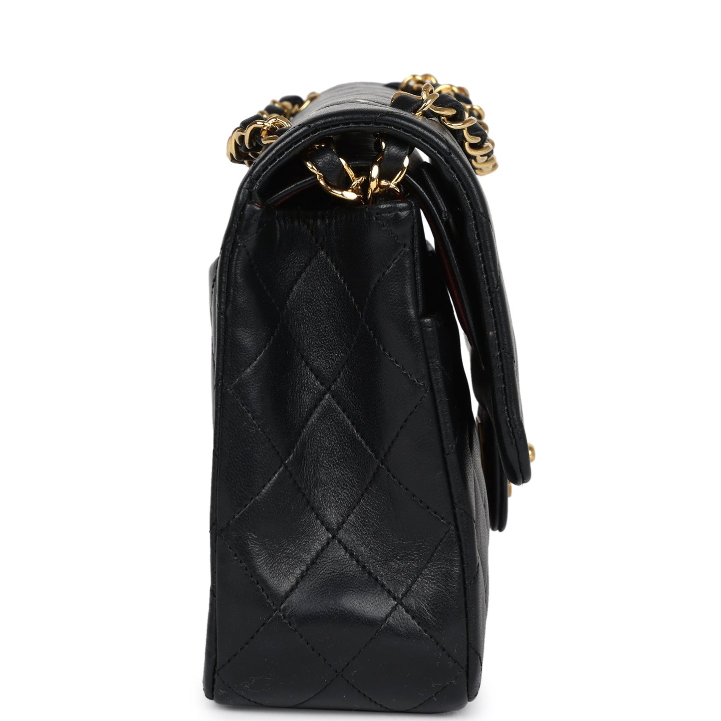 Chanel Medium Classic Double Flap Bag Black Lambskin Gold Hardware 2