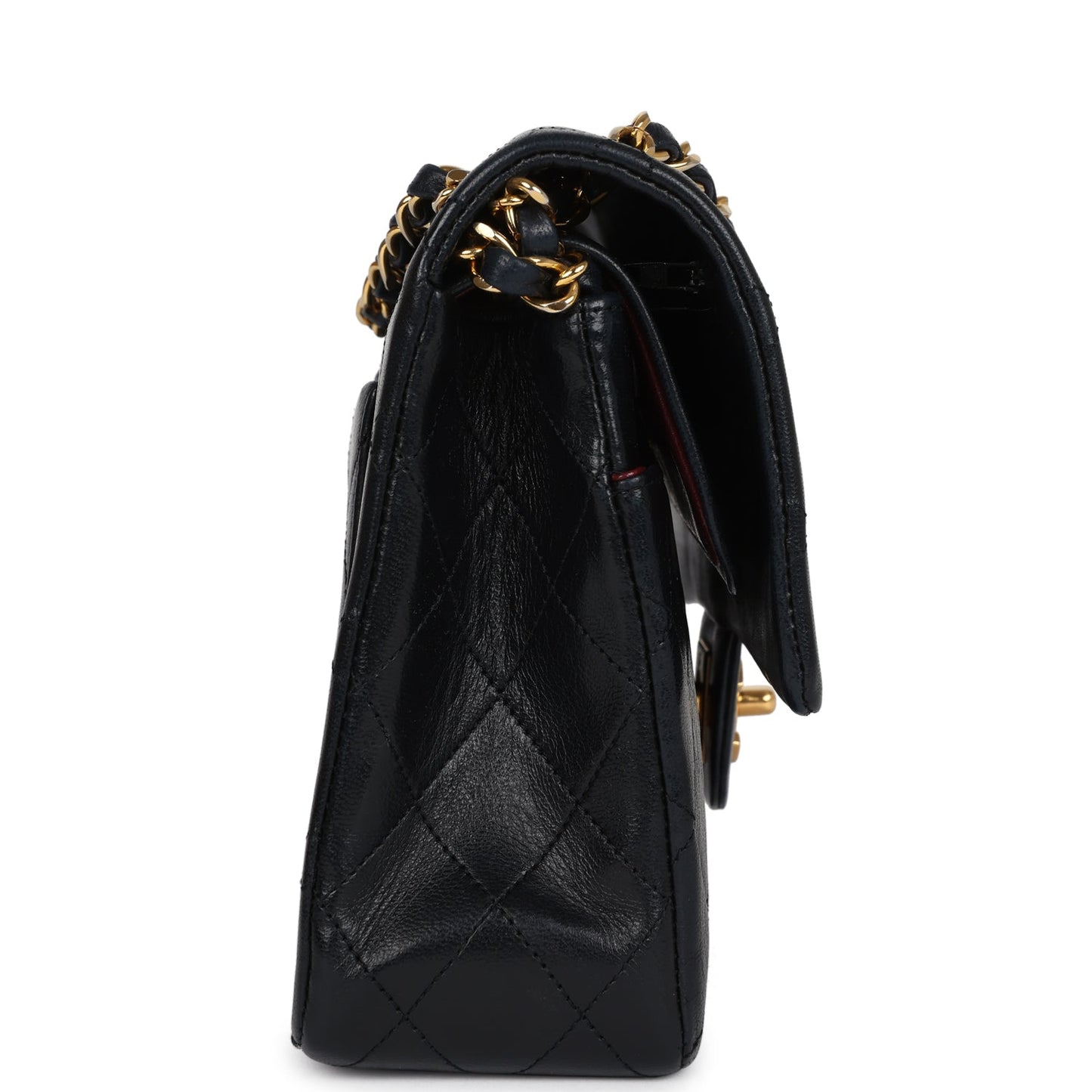Chanel Medium Classic Double Flap Bag Black Lambskin Gold Hardware 5