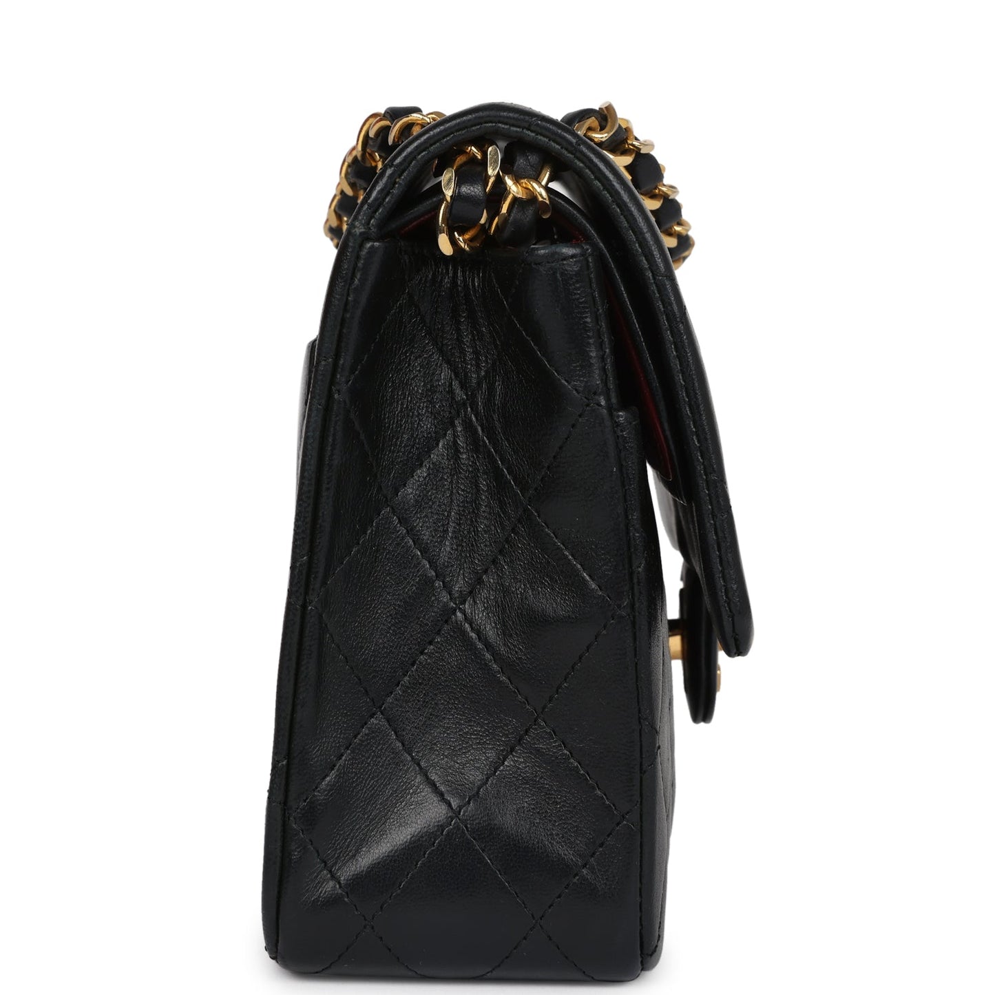 Chanel Medium Classic Double Flap Bag Black Lambskin Gold Hardware 6