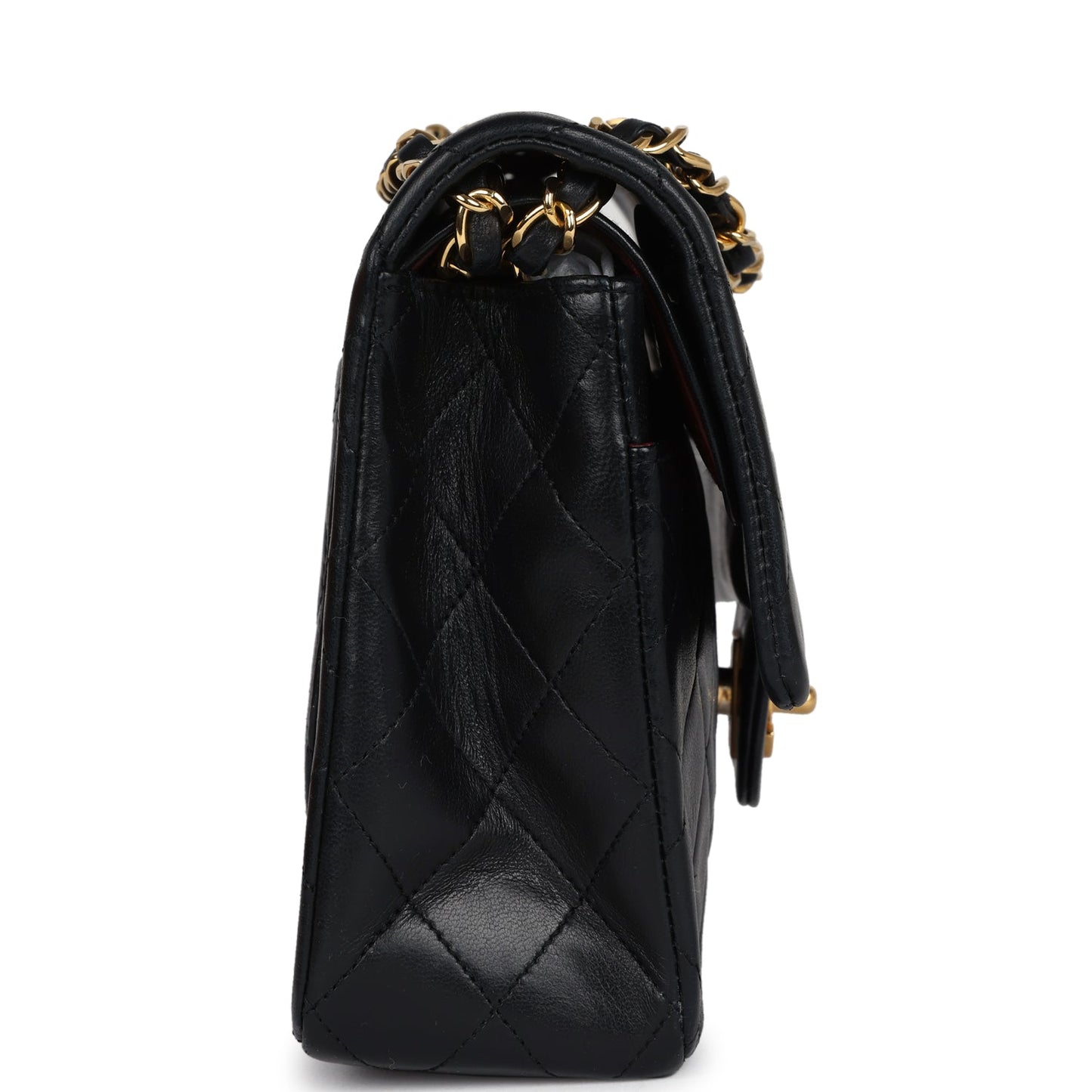 Chanel Medium Classic Double Flap Bag Black Lambskin Gold Hardware 7