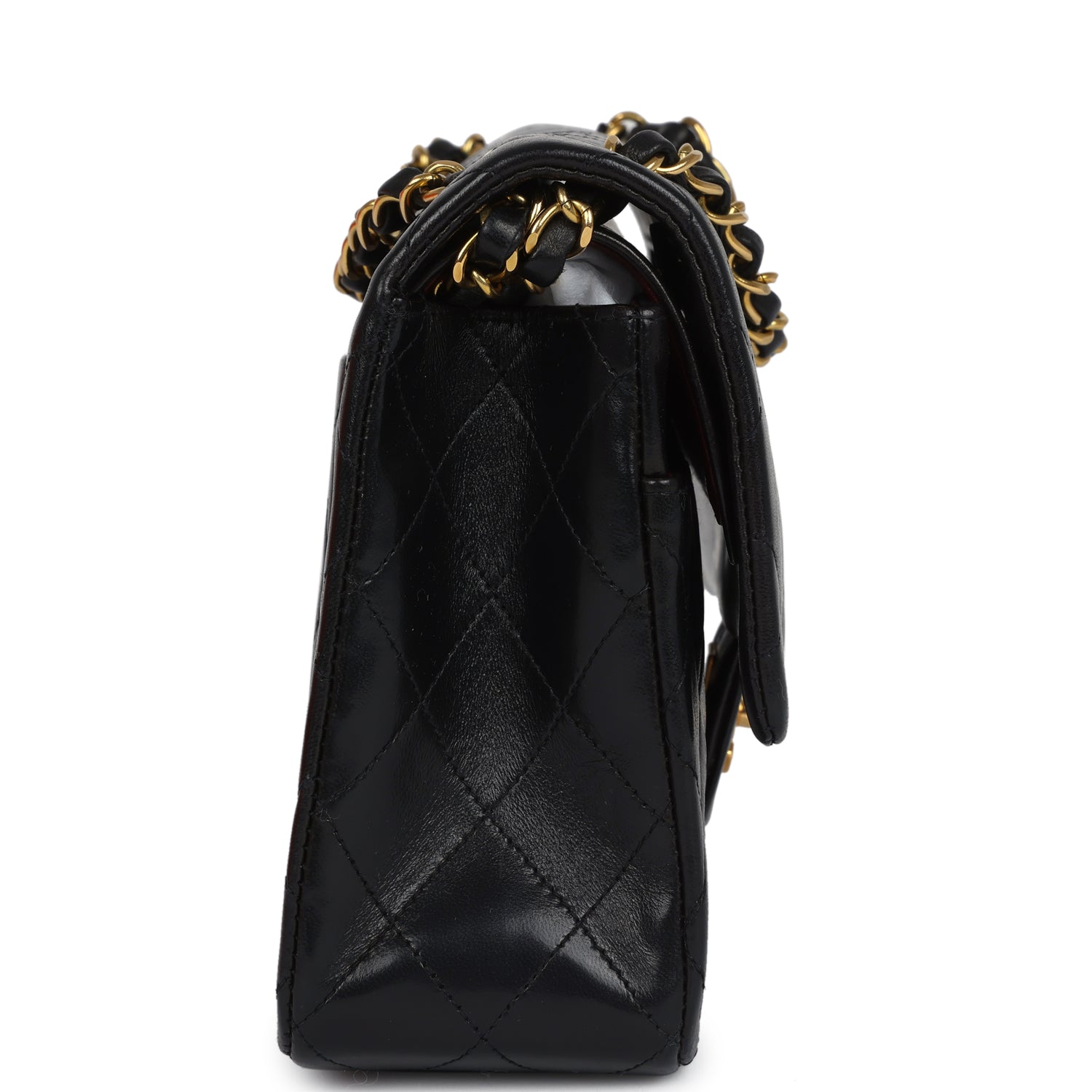 Chanel Medium Classic Double Flap Bag Black Lambskin Gold Hardware