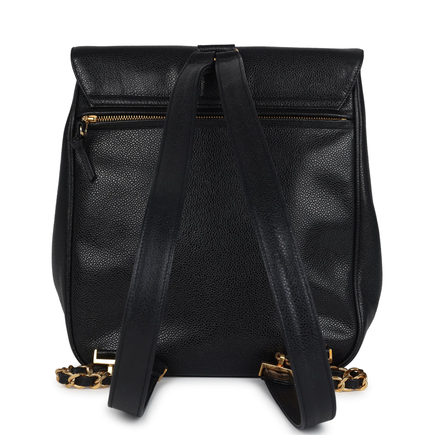  Chanel Medium CC Backpack Black Caviar Gold Hardware