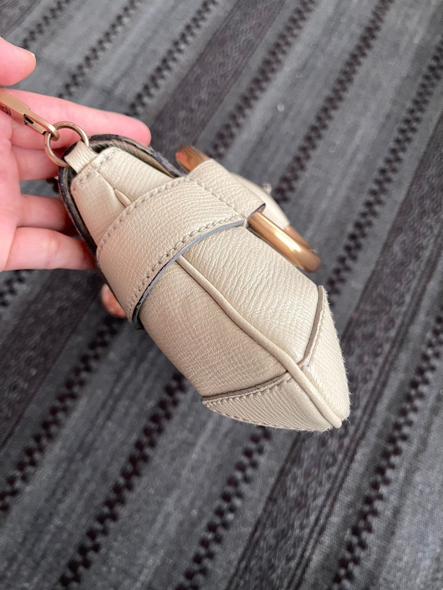 Gucci Horsebit Leather White Large Shoulder Bag